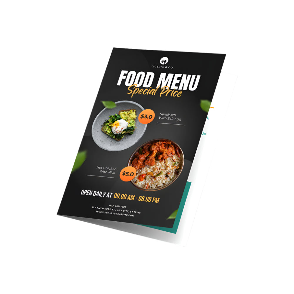 350GSM laminated menu printing double sided Sharjah