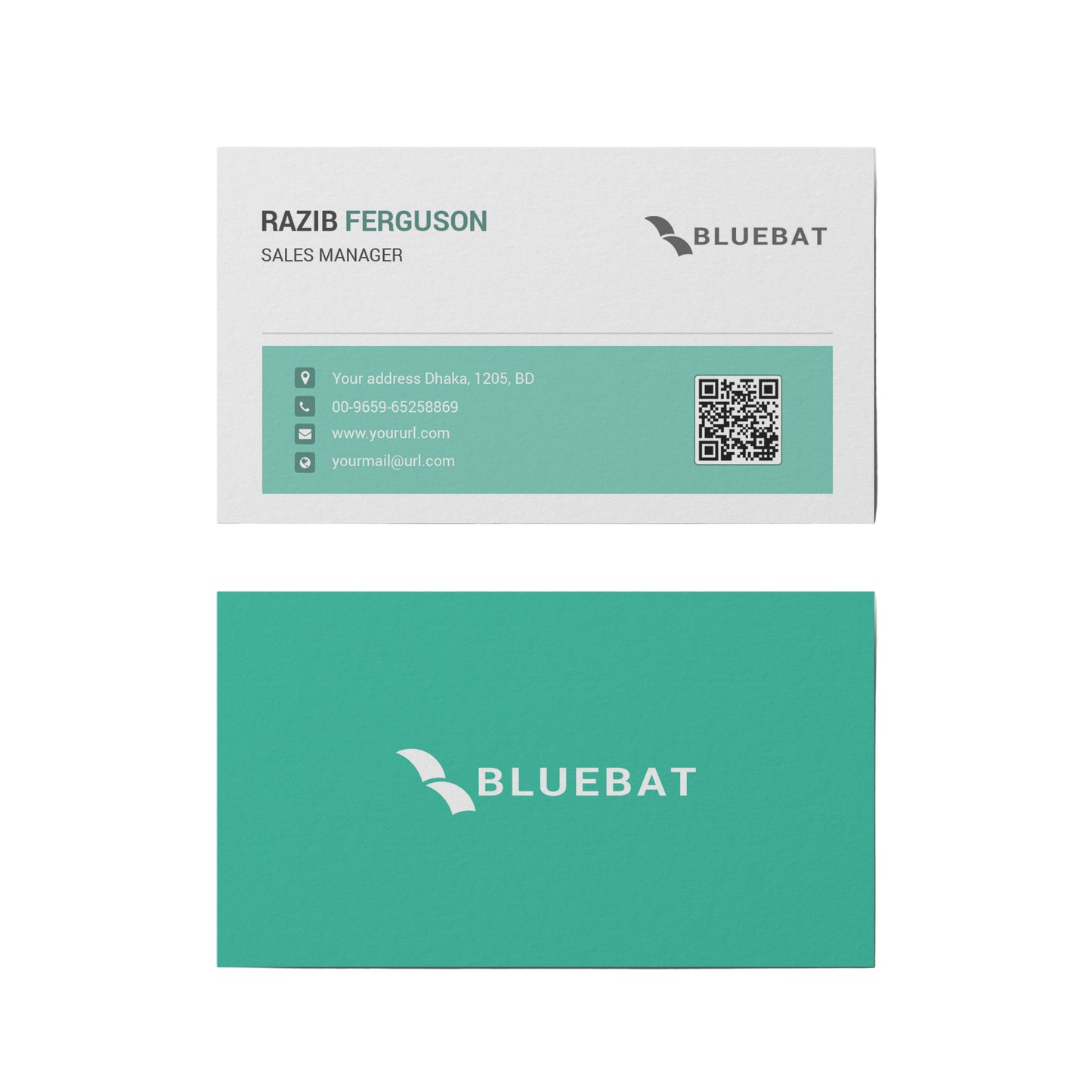 Unique Shape Business Card with Spot UV Gloss on Matte Finish