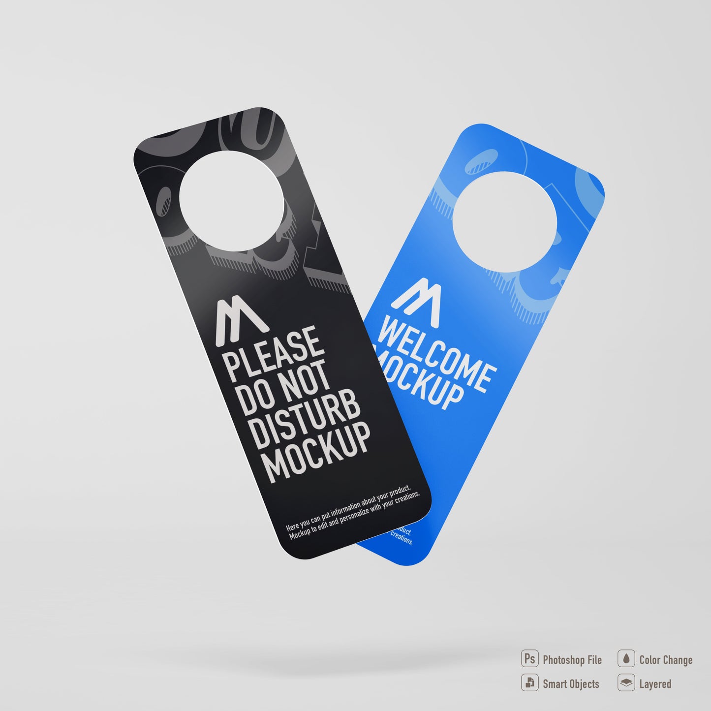 Custom printed door hangers with logo and marketing message