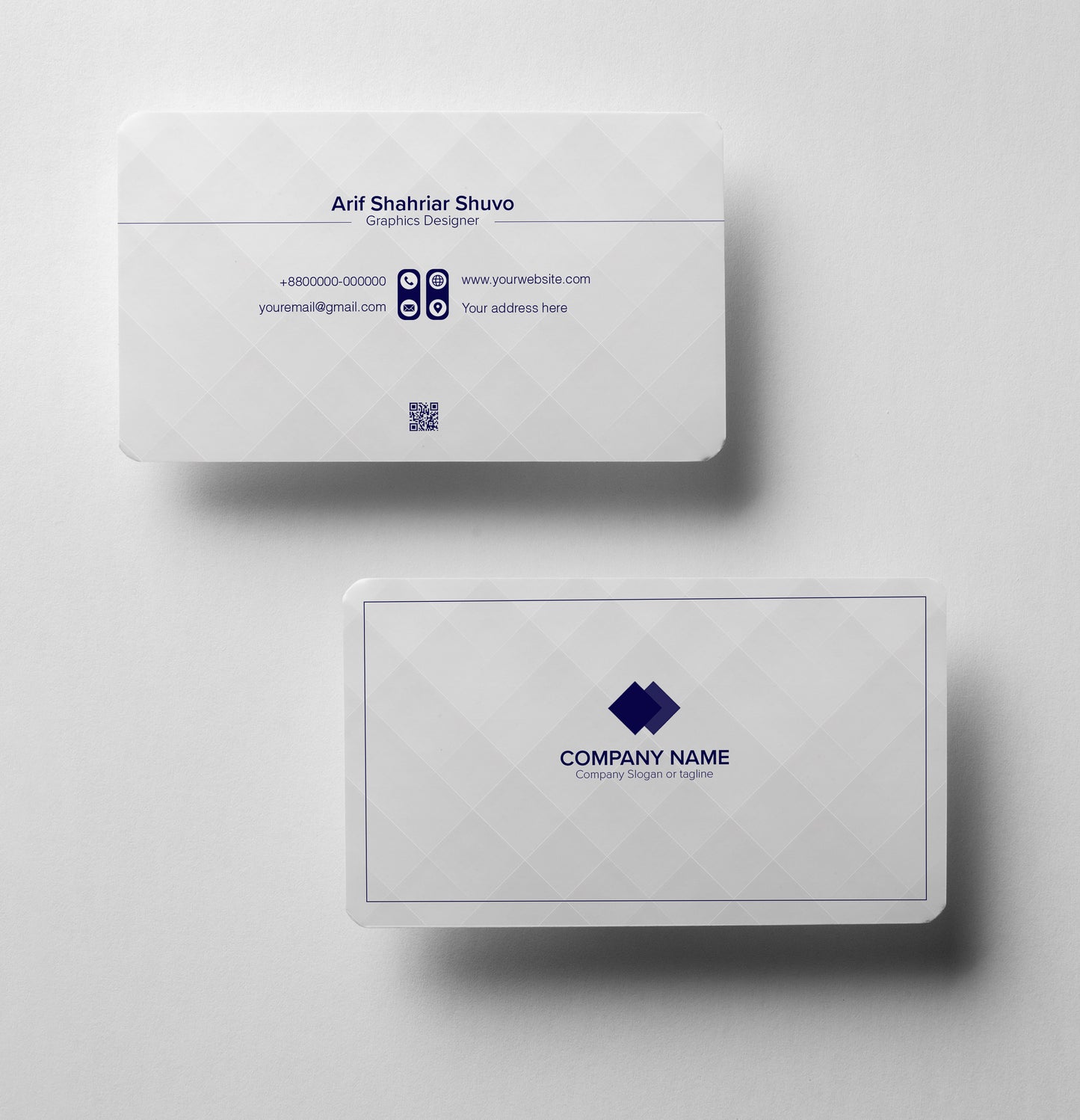 Elegant Matt Laminated Business Card – Standard Size 9x5.5 cm