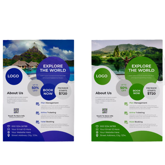 High-quality A3 to A4 brochure design with smooth matt finish