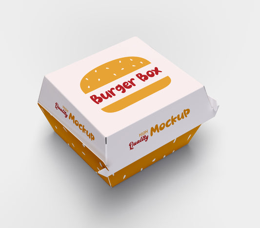 Full-color printed burger box with 1-side varnish finish