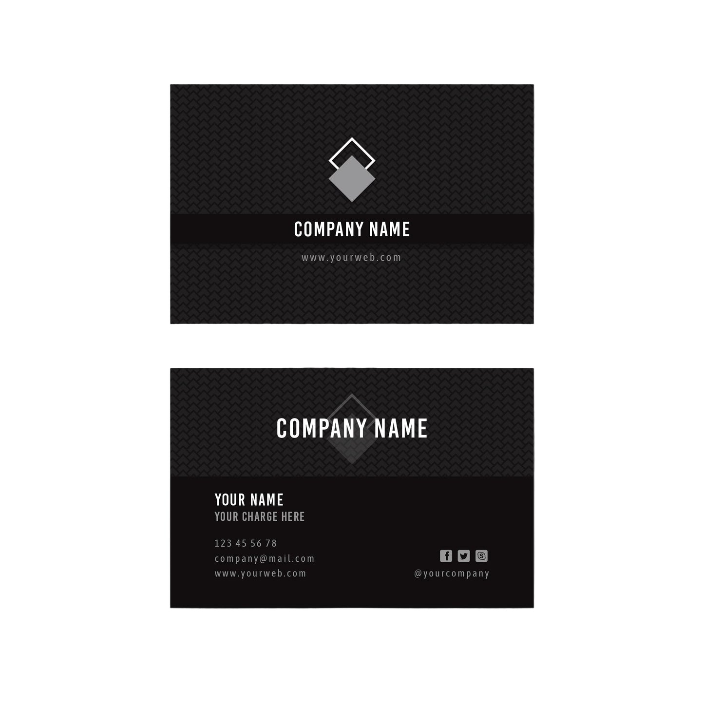 Modern Matt Finish Business Card with Spot UV Gloss