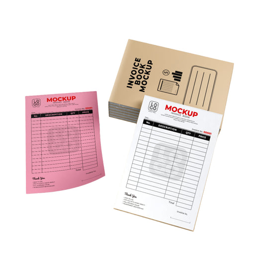 A5 NCR invoice book carbonless paper with perforation and hard back cover