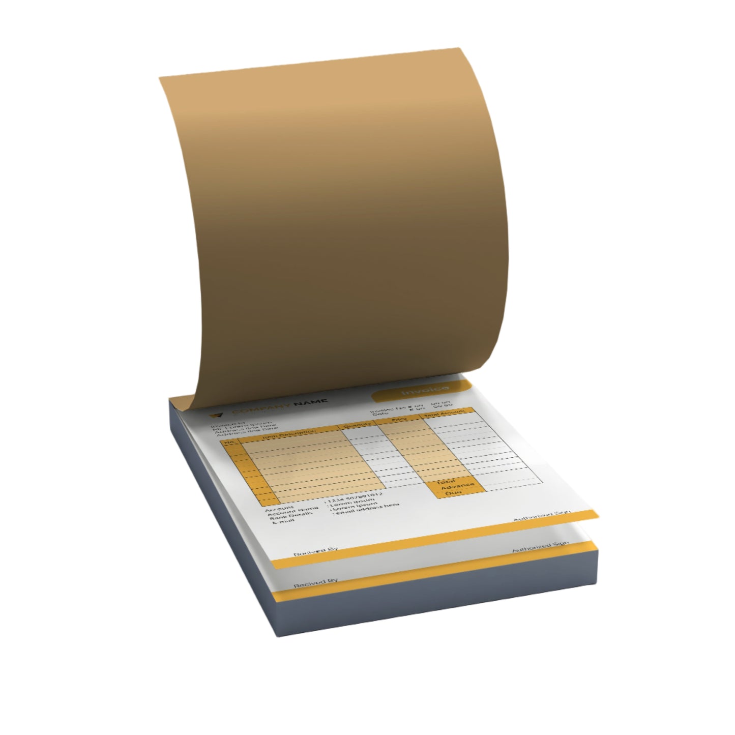 Side-bound A4 invoice book for retail store in Al Nahda, Sharjah