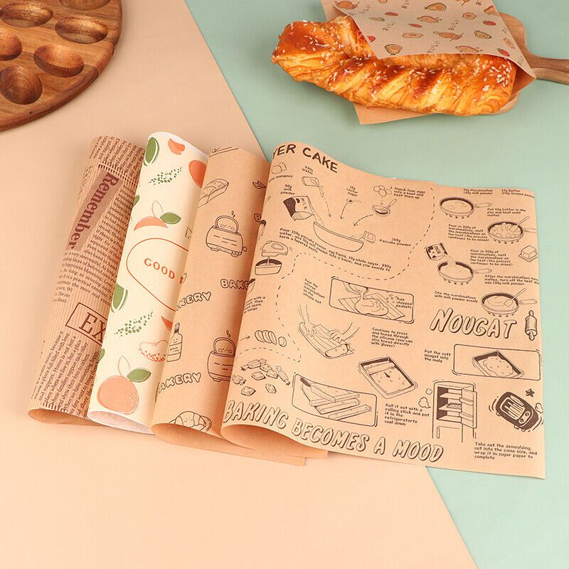 Grease-resistant burger and sandwich wrap with custom branding