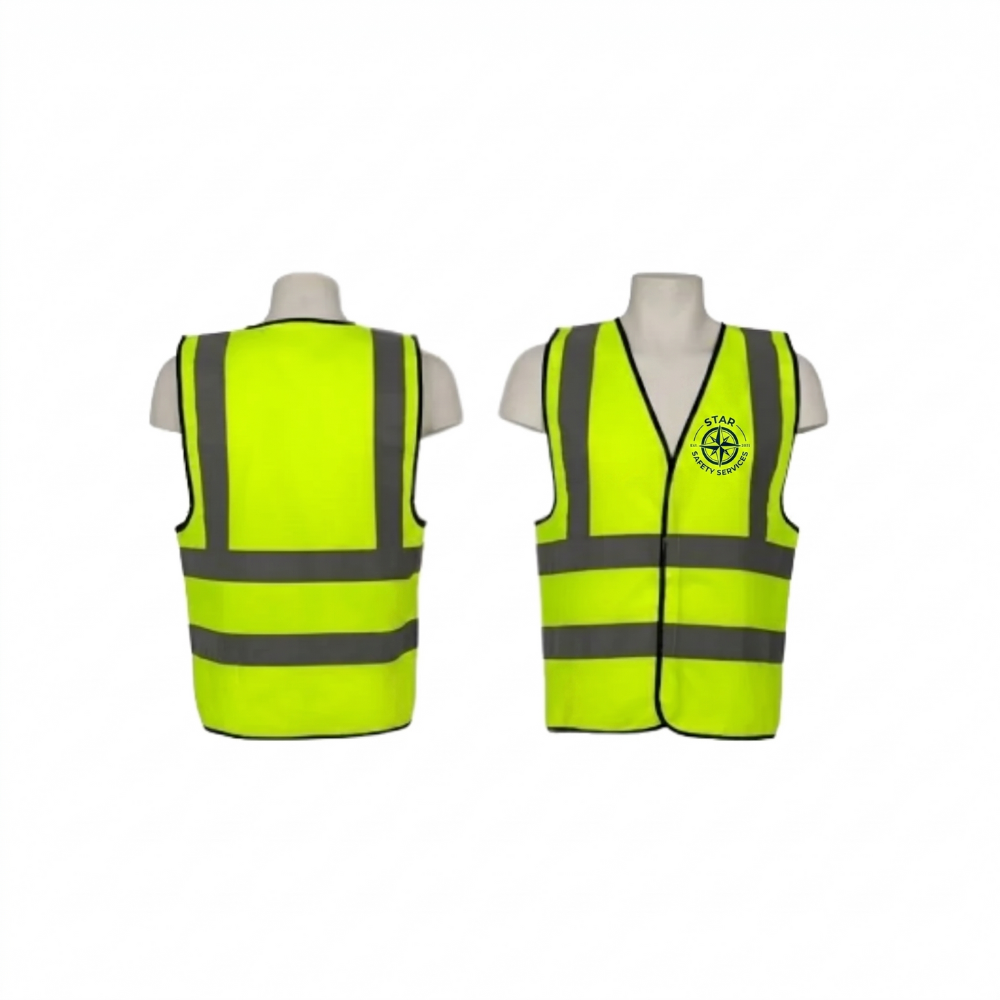 Custom Printed Reflective Safety Jacket/Vests In Sharjah/Dubai/ Abudhabi | 113 GSM High-Visibility (UAE & GCC Shipping)