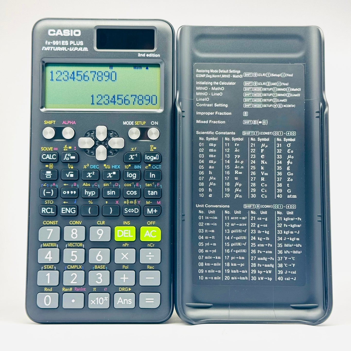 Solar and battery powered Casio scientific calculator