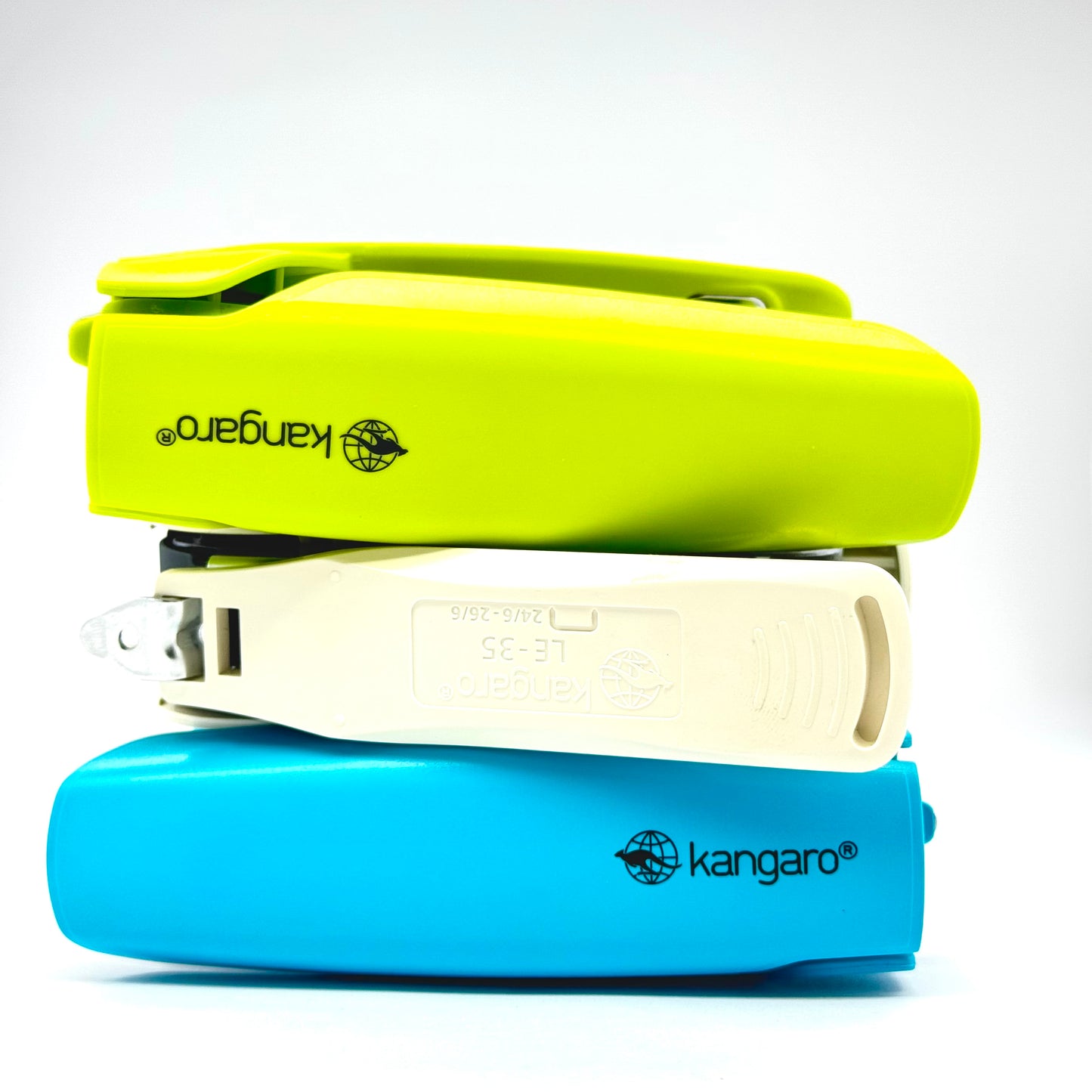 1. Kangaro neon green stapler side view