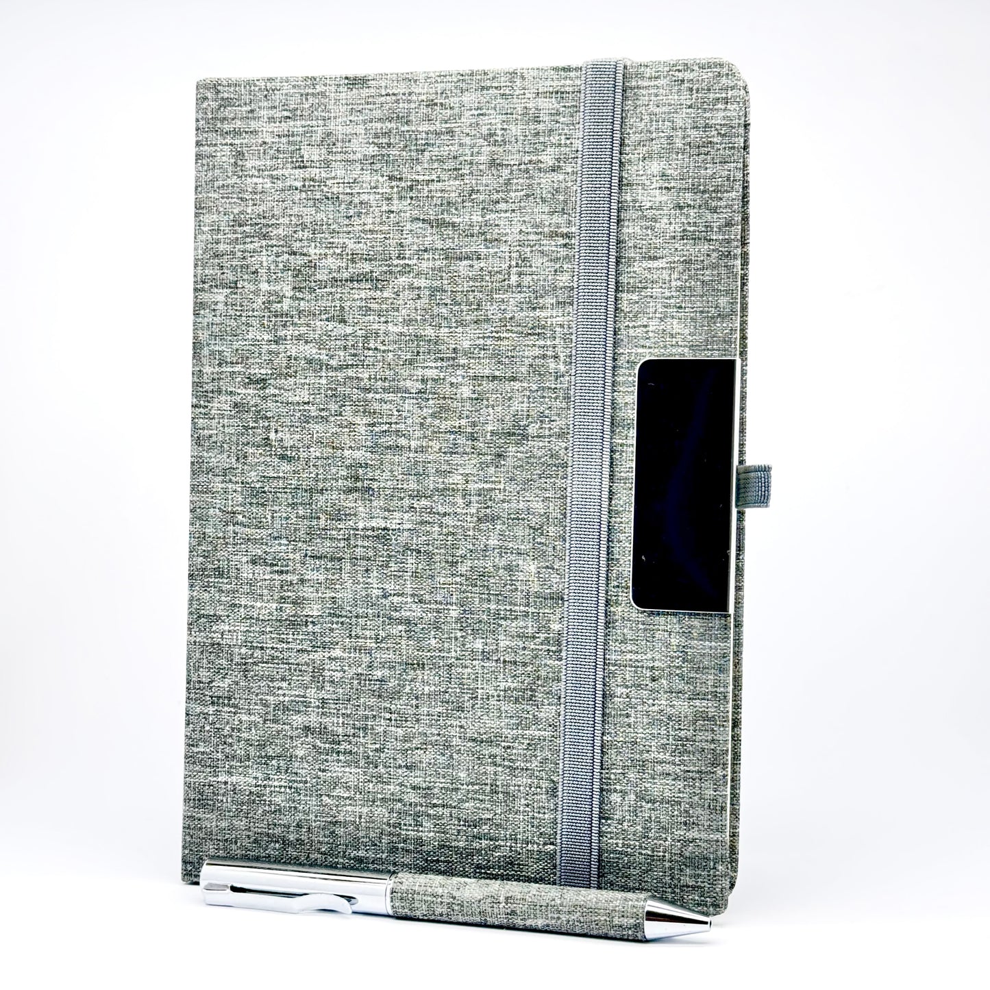 Premium fabric cover notebook with matching pen
