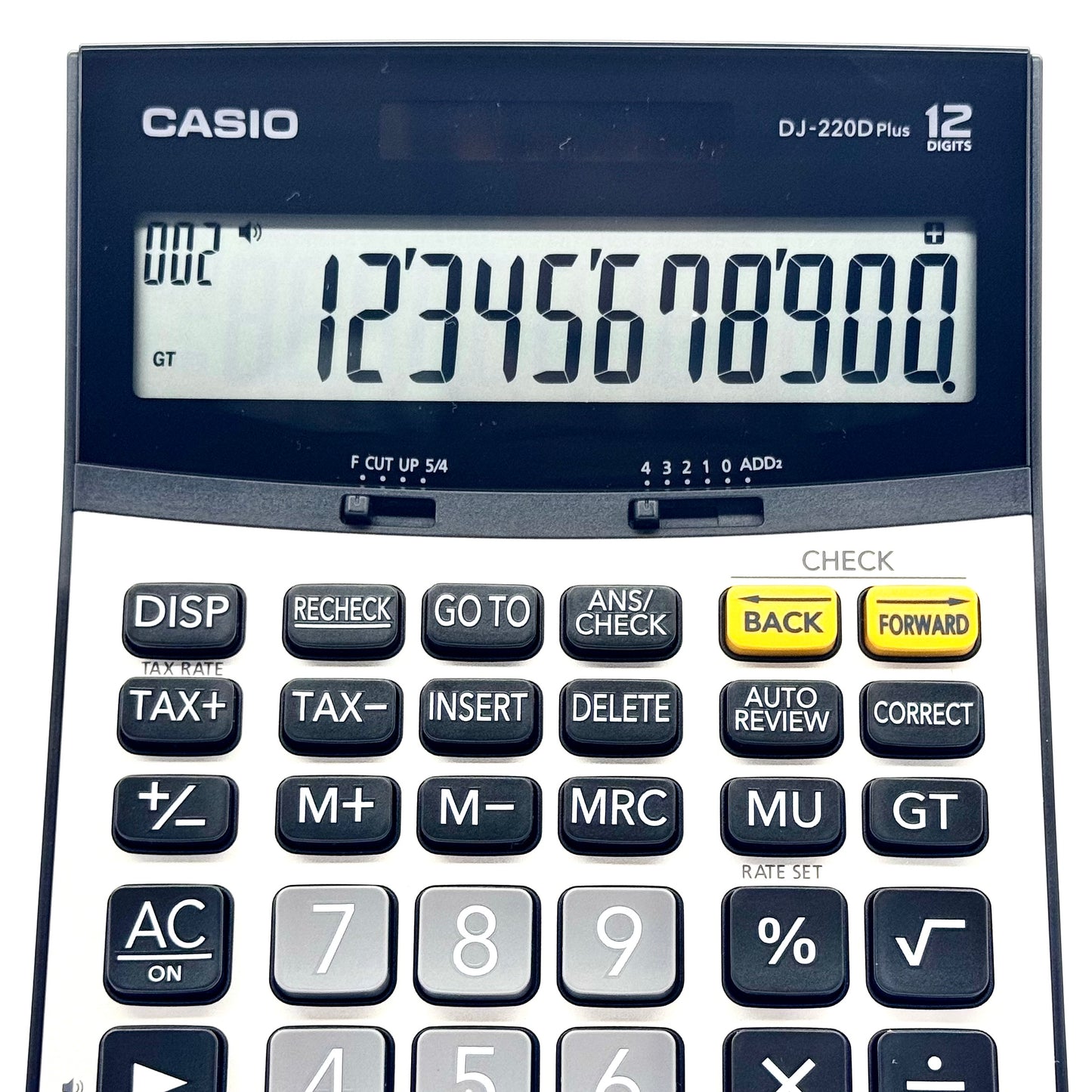 Casio check and recheck calculator with extra-large display and tax functions