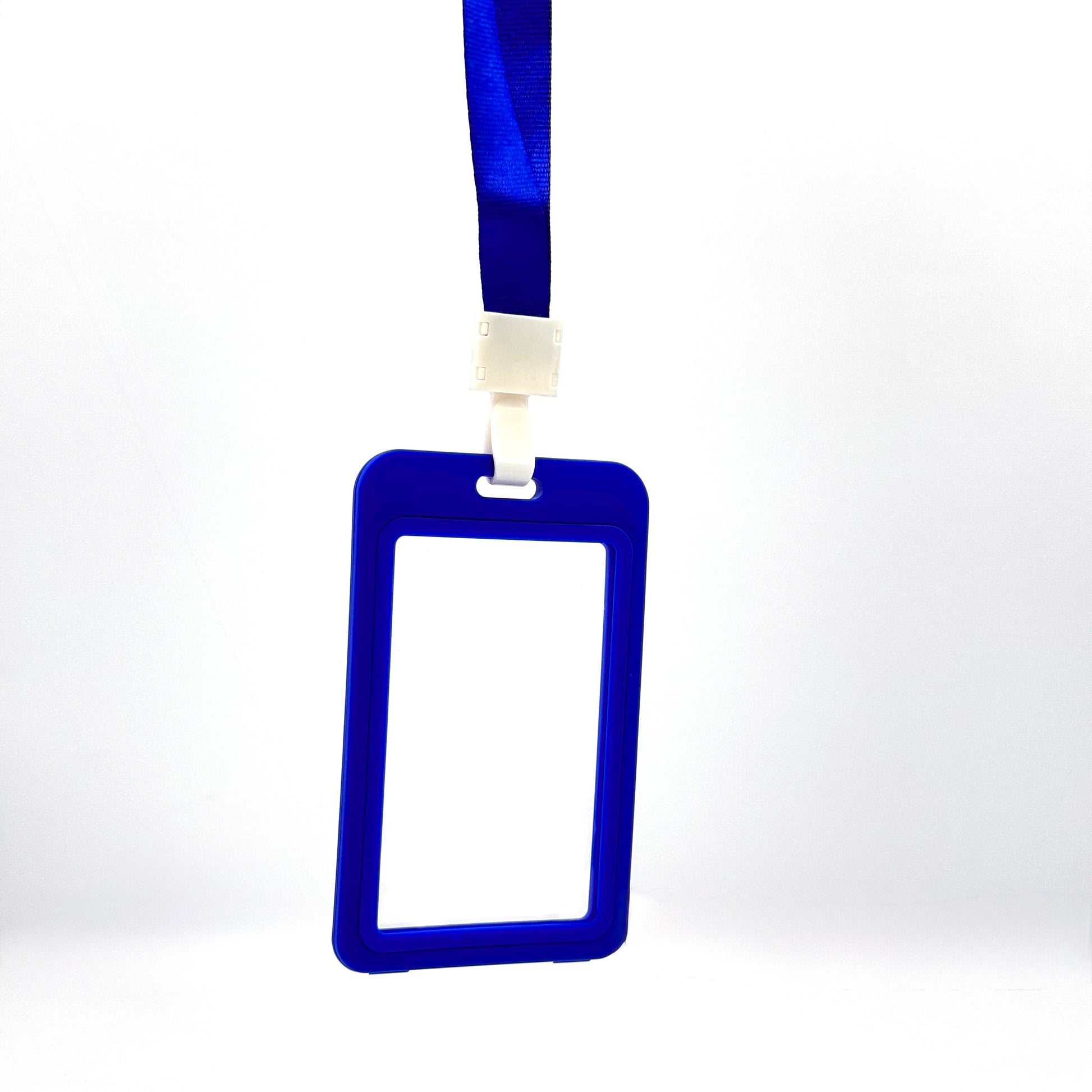 Office ID card holder with blue strap