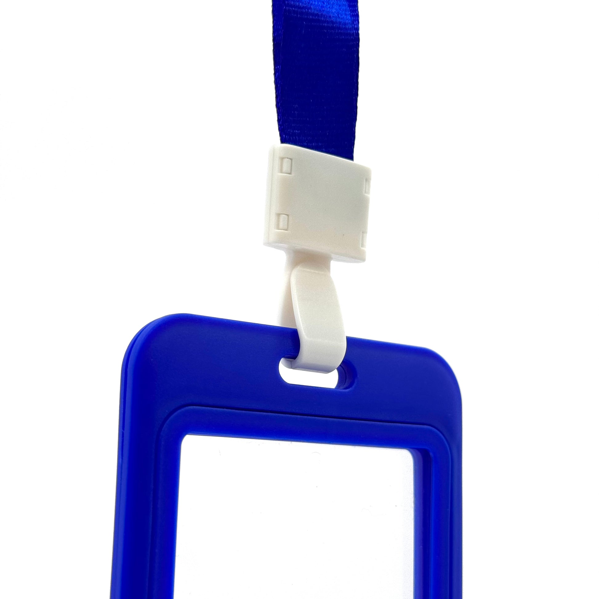 Plastic ID badge holder for workplace use