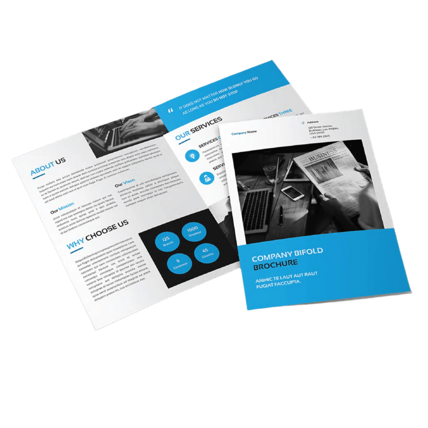 Custom color brochure printing with matt finish 170GSM paper Sharja