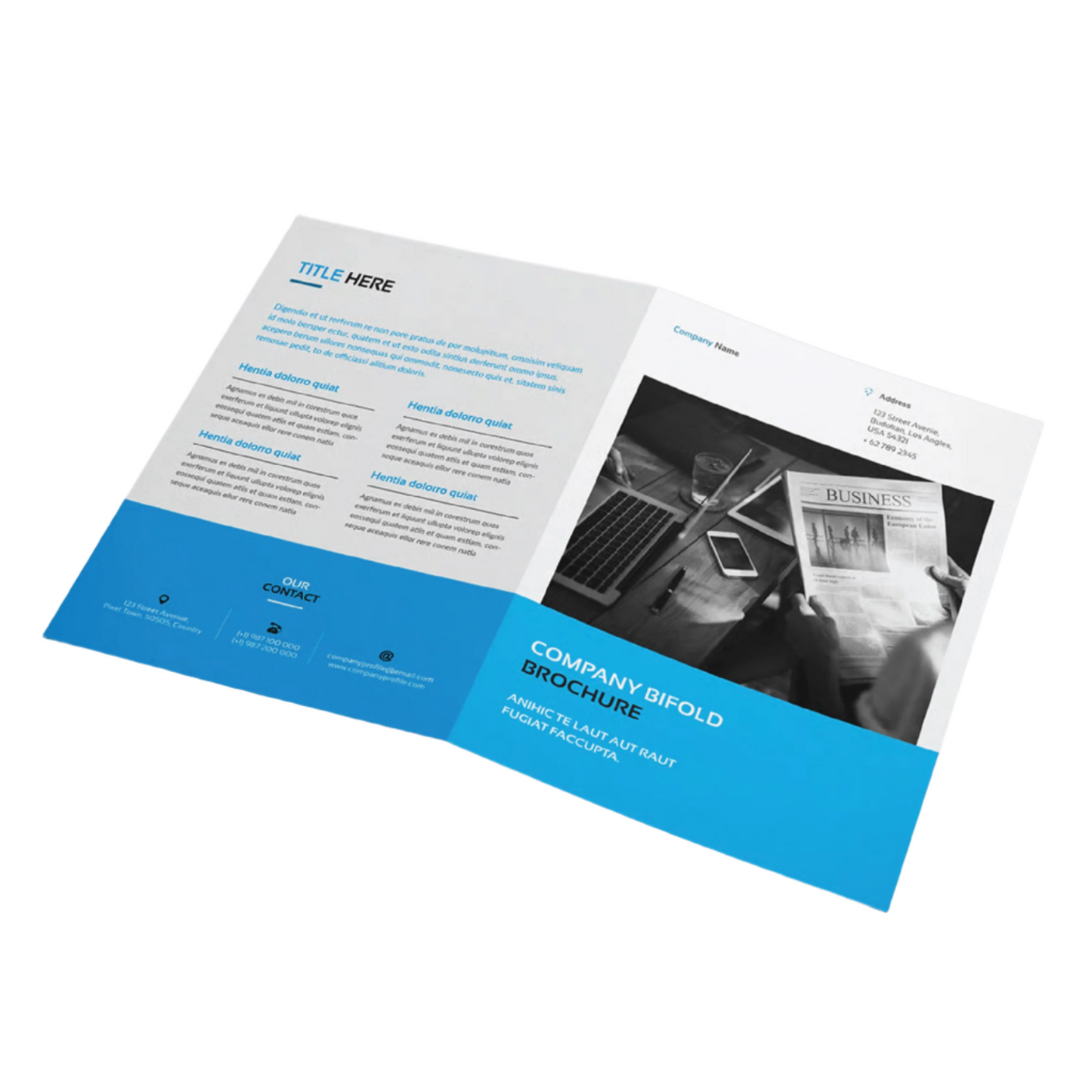 Sharjah brochure printing service 170GSM 4-color 2-sided matt finish