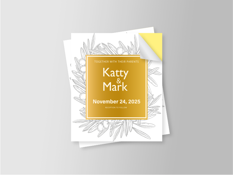 Gold Foil Sticker Glossy Lamination 80gsm 5.7x9.2 cm 57×92 mm