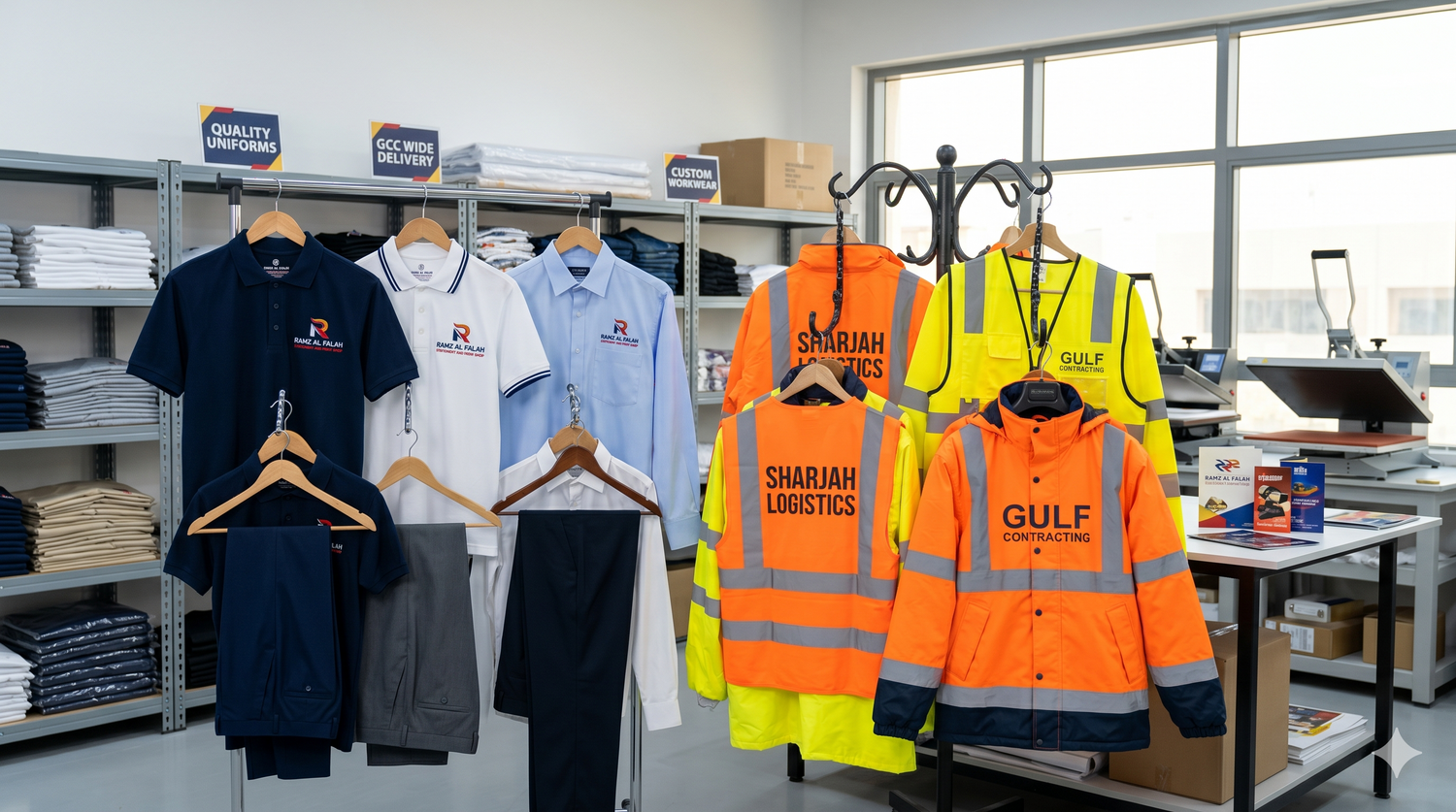 Custom Uniforms & Safety Jackets Printing in Sharjah Custom Uniforms & Safety Jackets | Shipping Across UAE & GCC| Ramz Al Falah