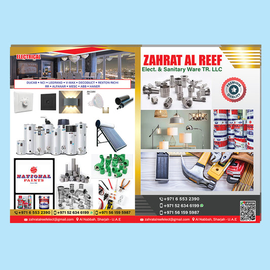 170GSM Brochure A3 TO A4 4color 2 Sides Matt LAMINATION , Creasing and Folding (2000QTY)