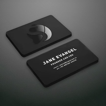 Ultra-Thick 760MIC Business Card with Velvet Coating & Spot Gloss