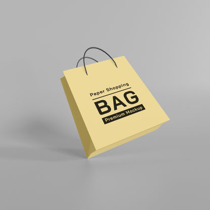 White kraft shopping bag for retail and gift use
