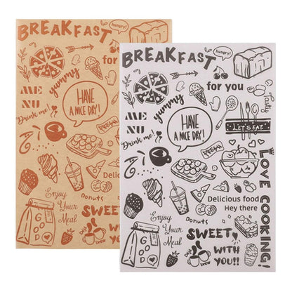 Custom printed sandwich paper with food grade 1 color design – safe for direct food contact