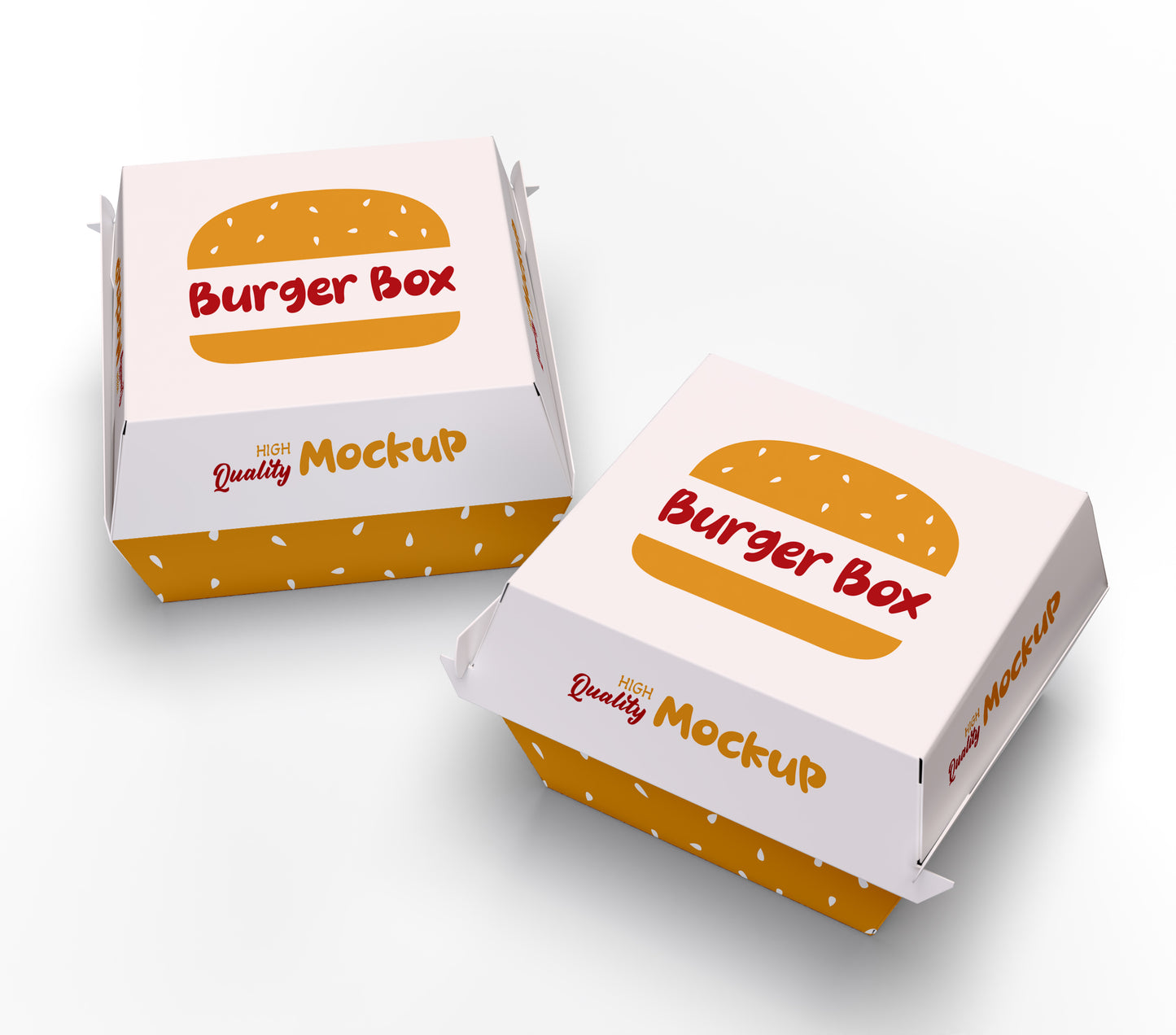 Pearl design burger takeaway box made from 250 GSM food board