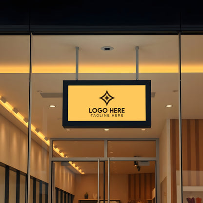 Front-lit flex sign board for retail store in Sharjah with bold branding