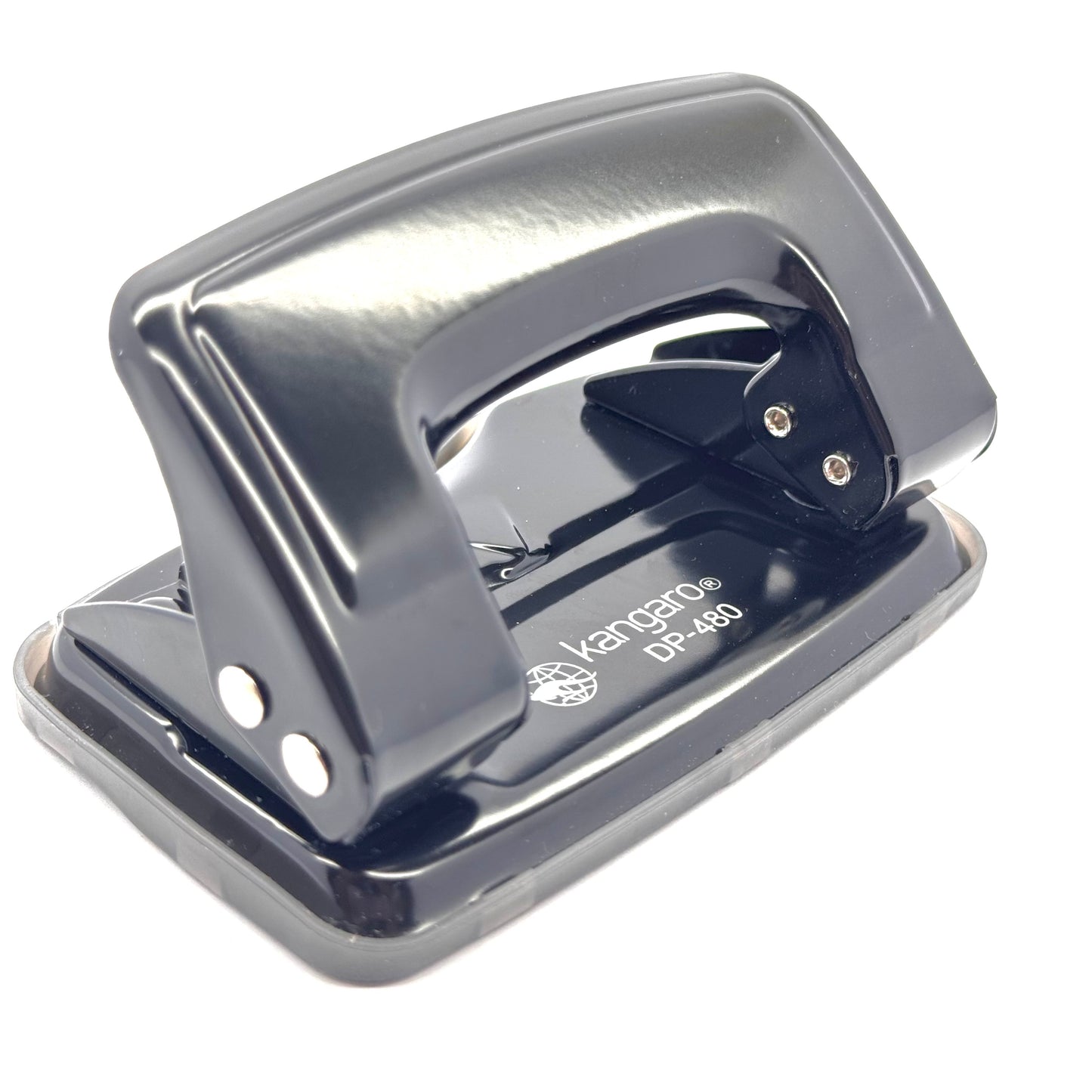 Ergonomic Kangaro DP-480 punch with chip tray and lock handle