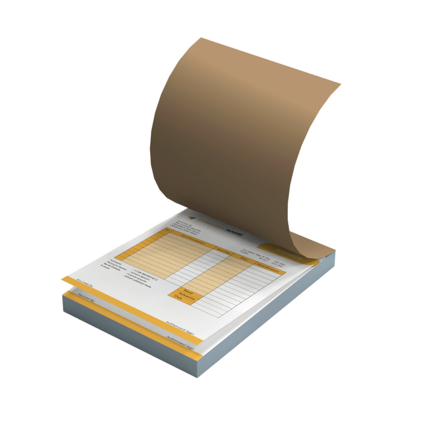 Top-bound A4 NCR receipt book with numbering for clinic in Al Qasimia, Sharjah