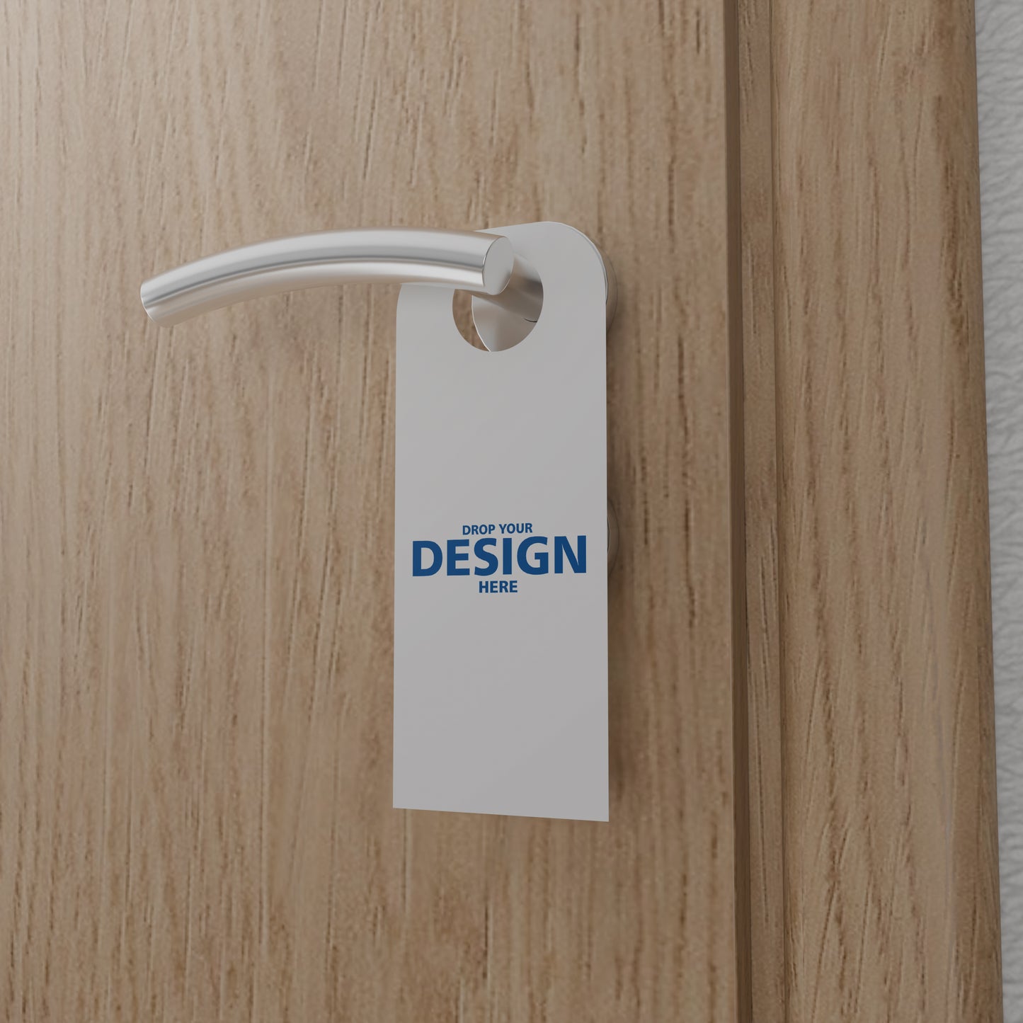 Vibrant door hanger with personalized text and graphics