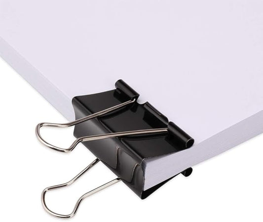 51 mm Large Binder Clips, 12 Pcs Corrosion Resistant Metal Paper Binder Clips Clamps, Foldback Bulldog Clips for Office ,School and Home Needs