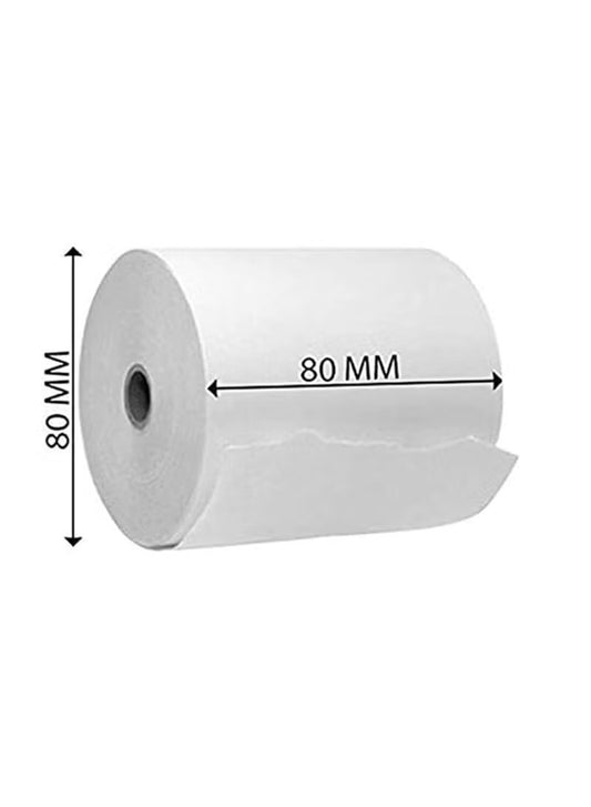 Thermal POS paper cash rolls 80mm x 80mm stacked, white receipt rolls