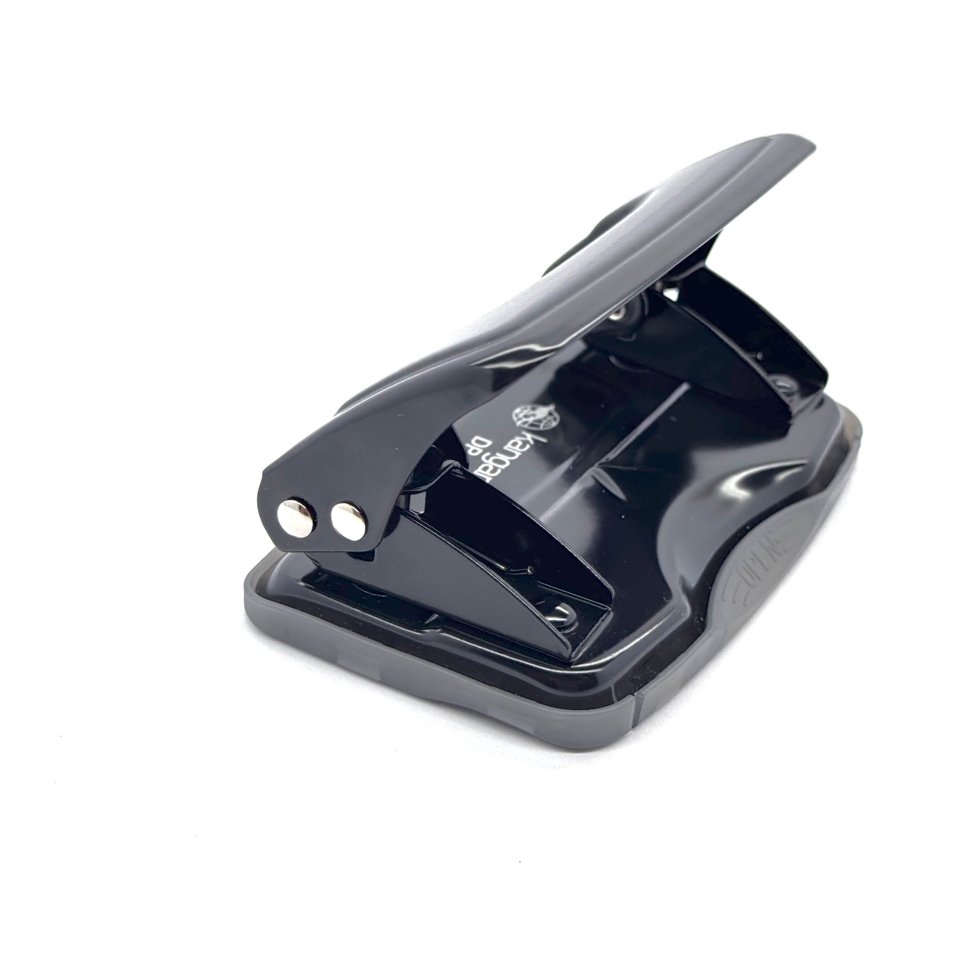 Black desk paper punch tool with Kangaro branding