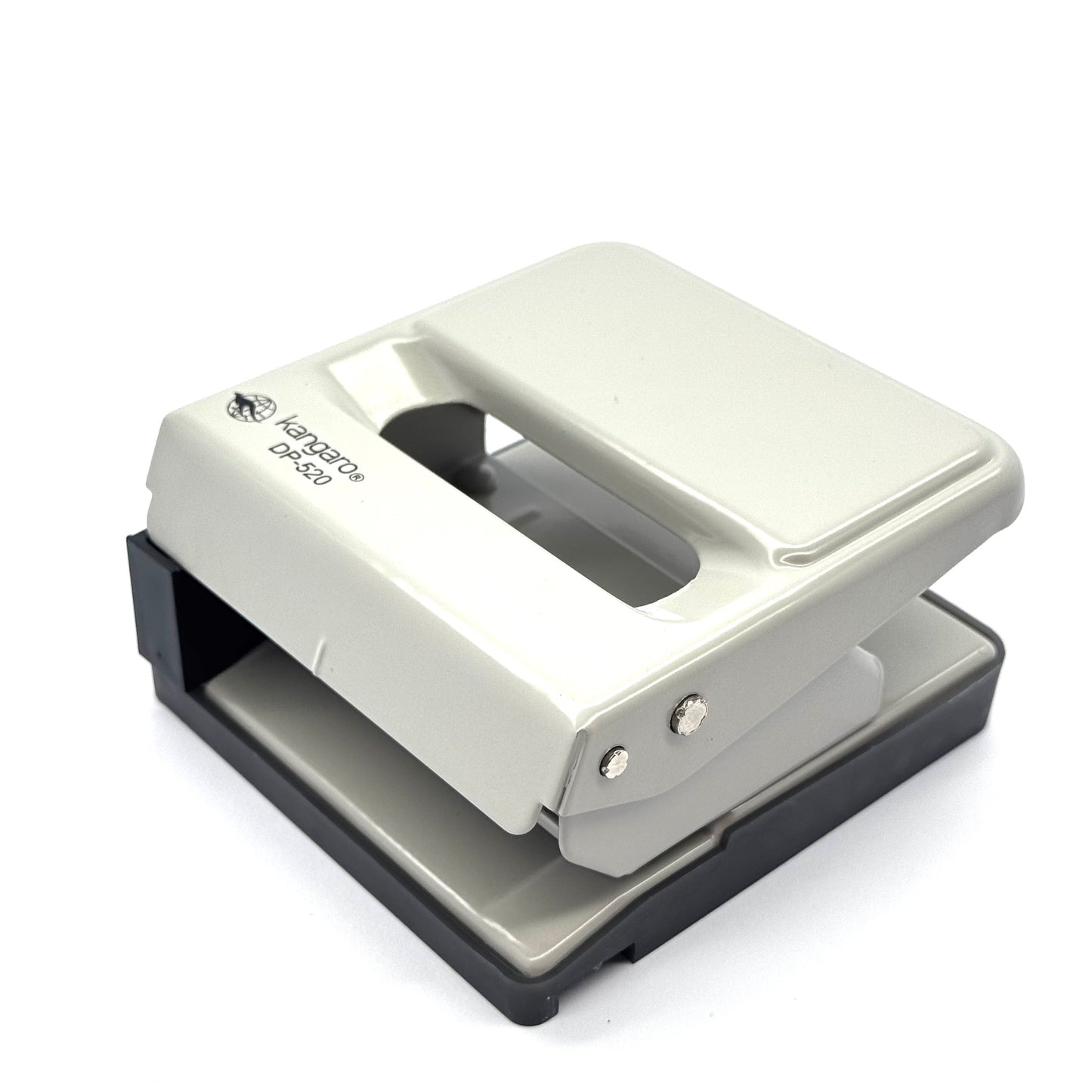 Beige metal paper punch tool for A4 document filing
