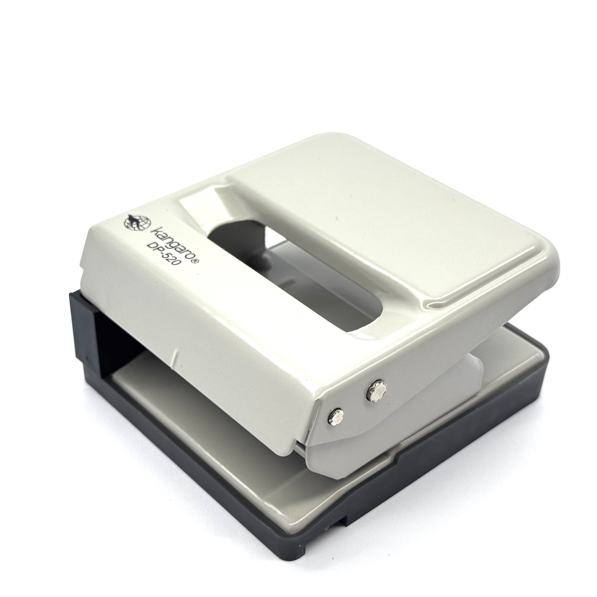Beige metal paper punch tool for A4 document filing