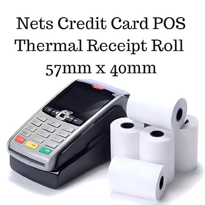 57x40mm EMIGO POS receipt paper roll with crisp thermal print