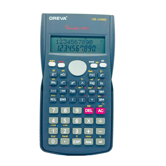 OREVA DB-240MS Scientific Calculator with dual-line display and 240 functions