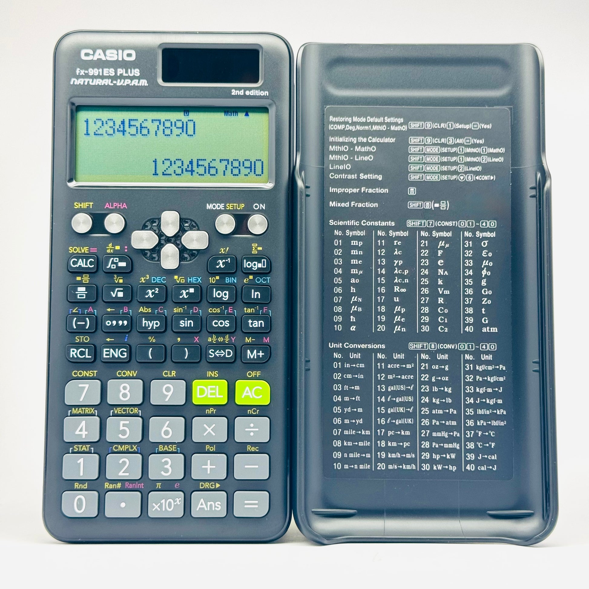 Solar and battery powered Casio scientific calculator