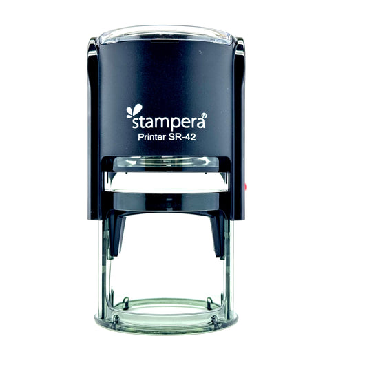Self-inking round stamp for office and business use, available in Sharjah