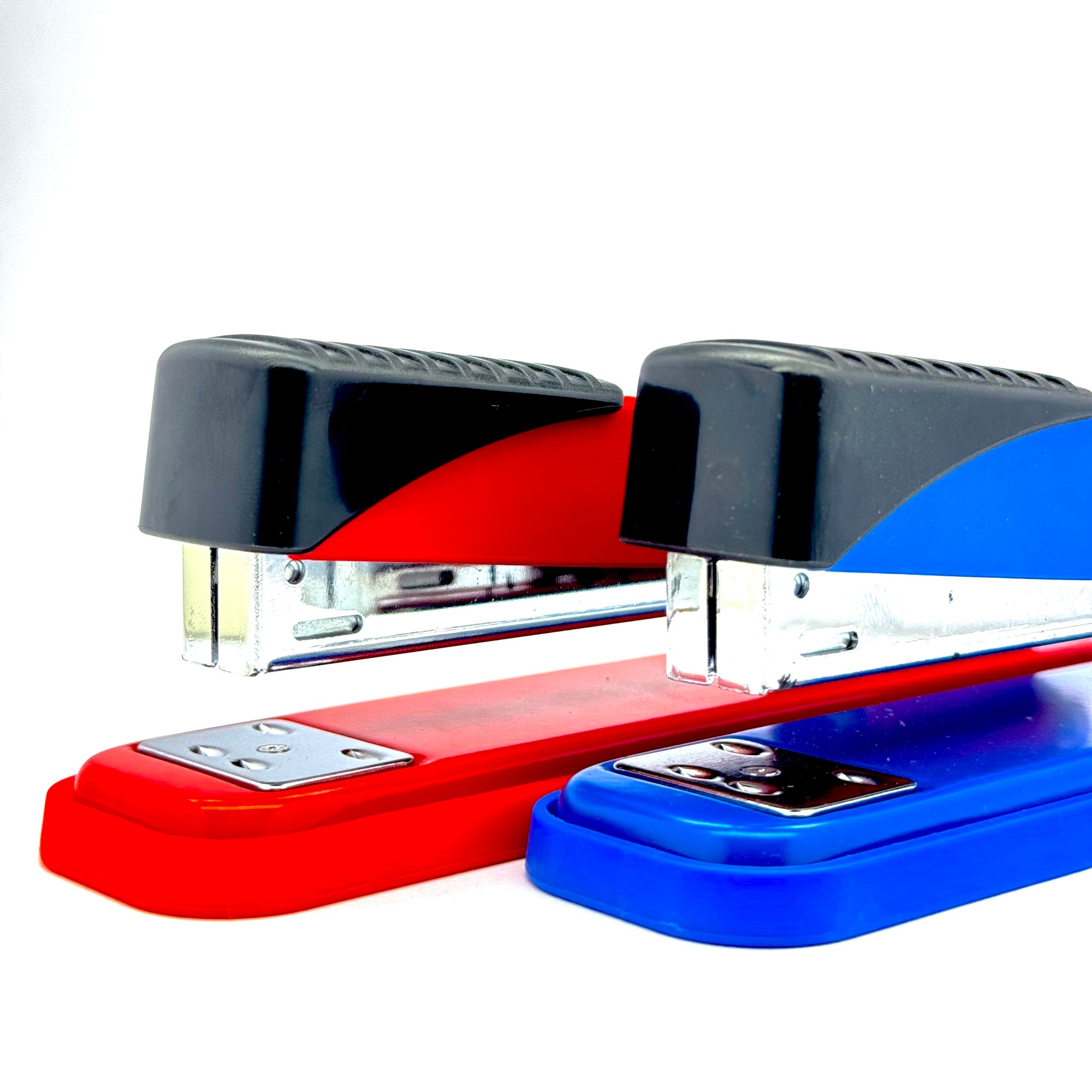 Durable metal stapler with black grip