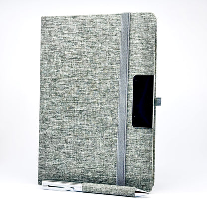 Premium fabric cover notebook with matching pen