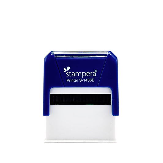 Green self-inking received stamp for office document tracking in Sharjah