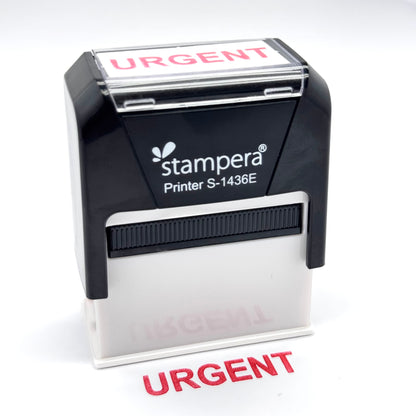 Red URGENT stamp for high-priority files