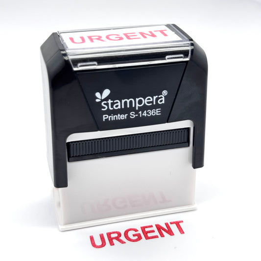 Red URGENT stamp for high-priority files