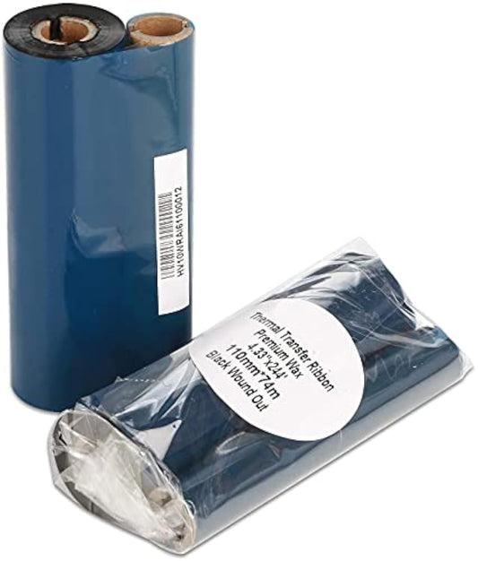 THERMAL TRANSFER RIBBON PREMIUM WAX 110 mm X 74mm