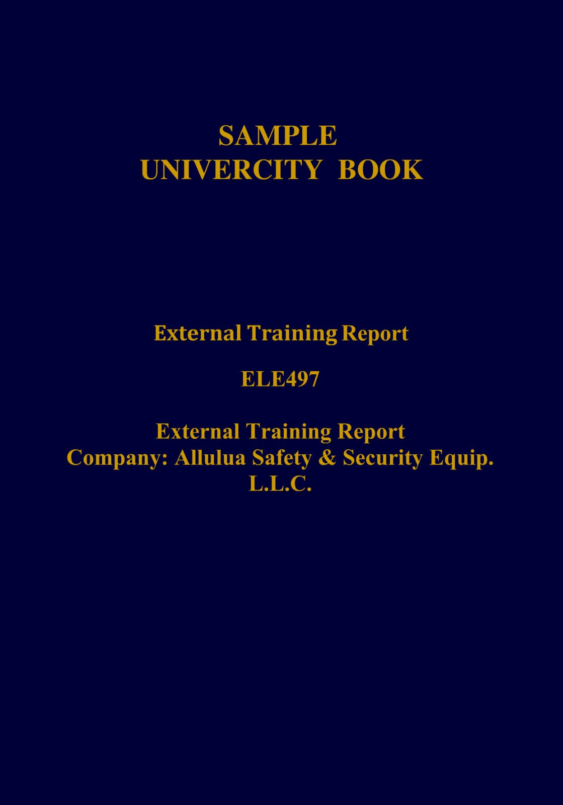UNIVERCITY PROJECT BOOK WITH GOLDEN COVER PRINT (CUSTOMIZE)