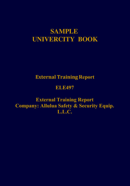 UNIVERCITY PROJECT BOOK WITH GOLDEN COVER PRINT (CUSTOMIZE)