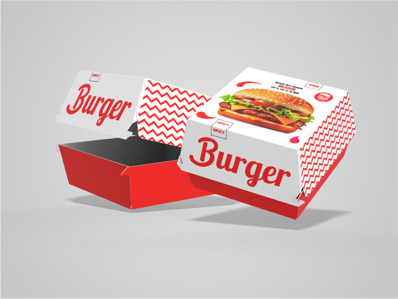 Pearl Burger Box Small - (L)10 x (W)10 x (H)7.5 cm 210×380 mm
