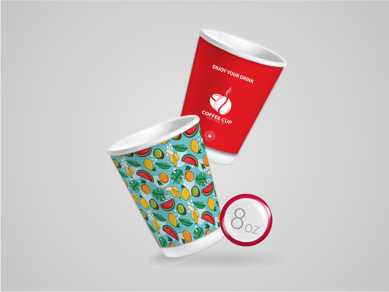 Paper Cup 8oz (240cc) - Double Wall 25x11 cm 250×110 mm