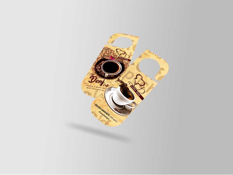 Door Hanger Cane Design (Matt Lamination 350gsm) 9.5x24 cm 95×240 mm